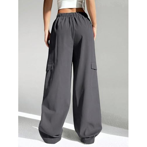 GRECIILOOKS Relaxed High-Waisted Pants | Korean Trousers for Women (GL-TR1043_Grey