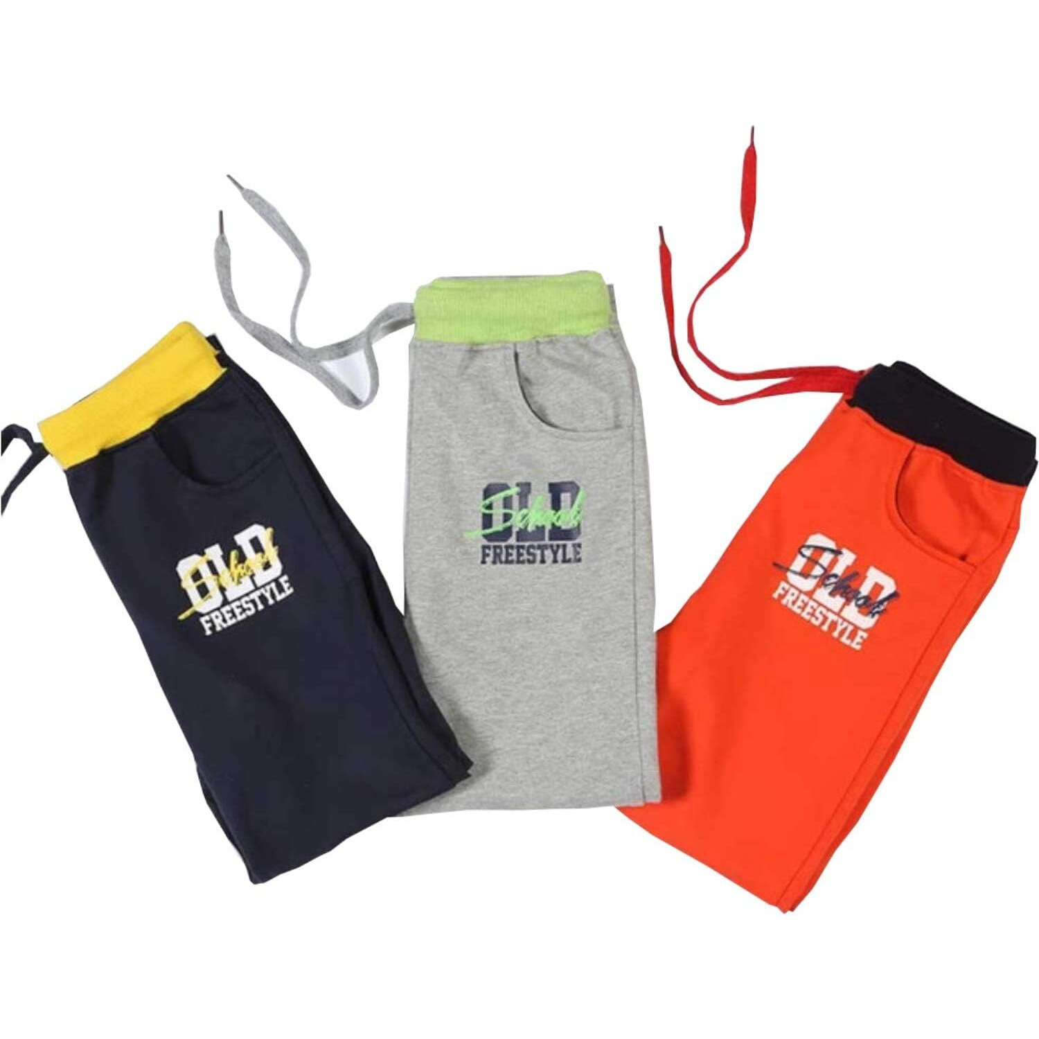 KYDA KIDS Boy's Regular Fit Track Pants (Pack of 3) Multicolour