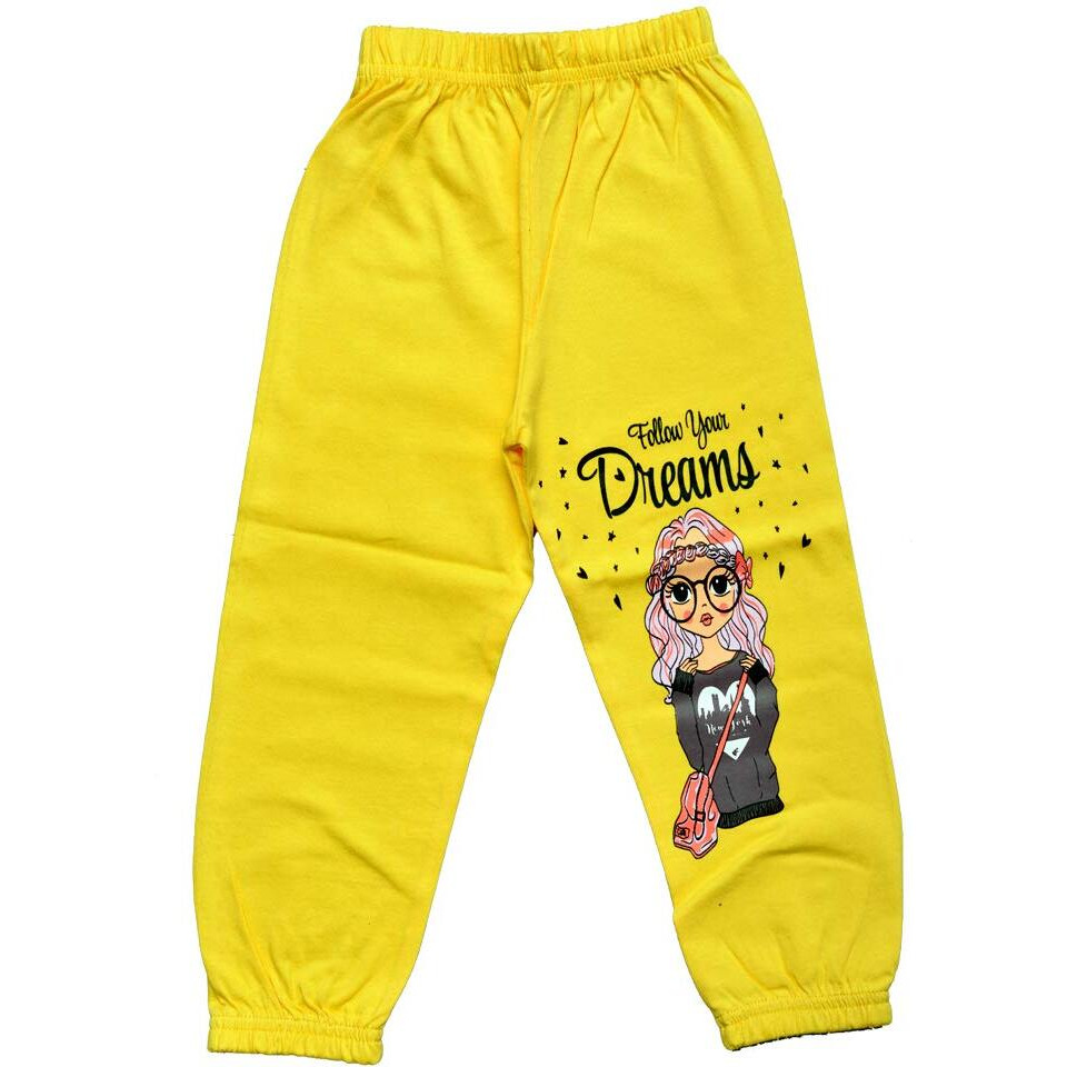 T2F Girl's Regular Track Pants (GLSTRK01_Multicolour_3 4 Years)