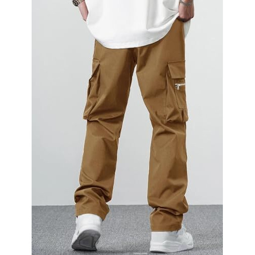 Lymio Men Cargo || Men Cargo Pants || Men Cargo Pants Cotton || Cargos for Men (Cargo-05-08) (L, Khakhi)
