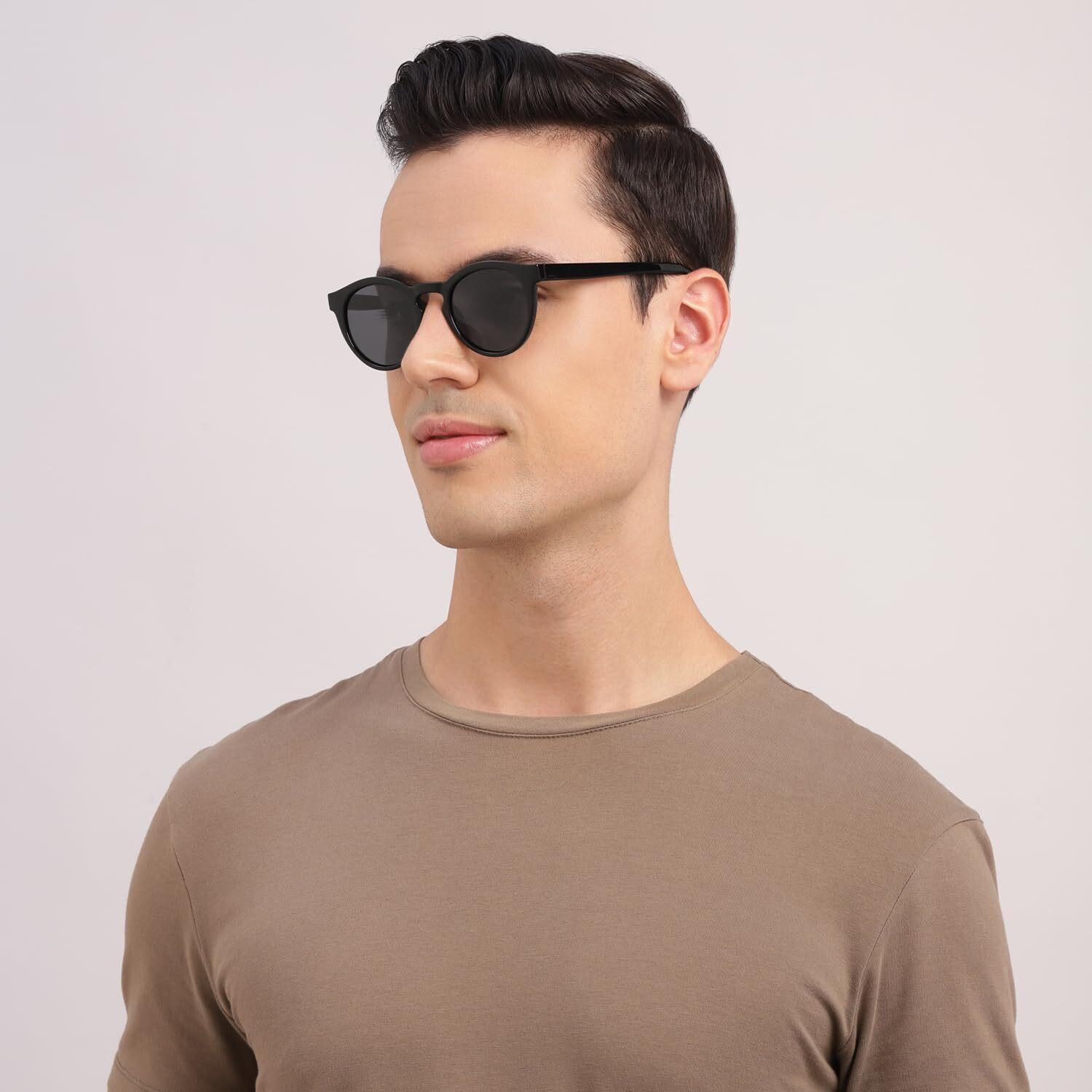 Vincent Chase By Lenskart | Havana Full Rim Round Branded Latest and Stylish Sunglasses | Polarized and 100% UV Protected | For Men & Women | Small | VC S14596