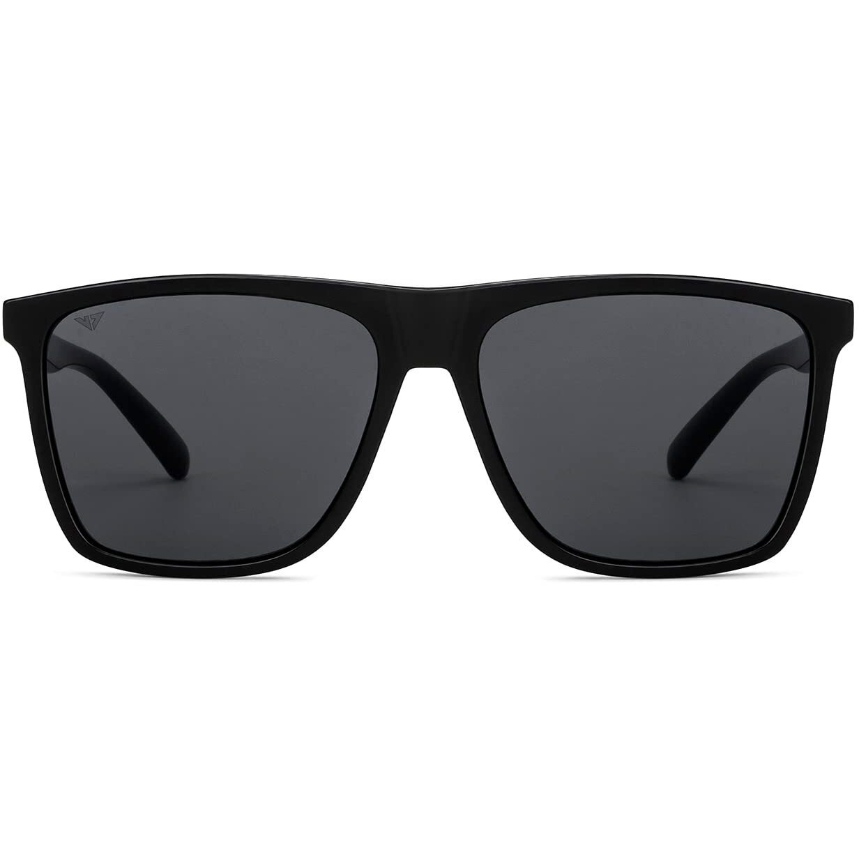 VINCENT CHASE EYEWEAR Unisex Adult Square Polarization Sunglasses (Black_Large)