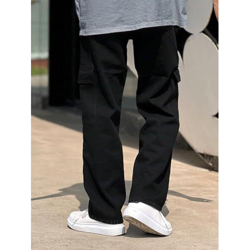 GRECIILOOKS Men's Regular Jeans (MJ01_Black