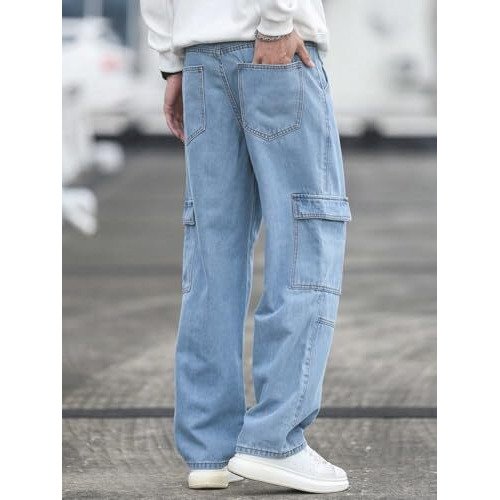 GRECIILOOKS Men's Regular Jeans (GL-DP-MJ-08_Blue