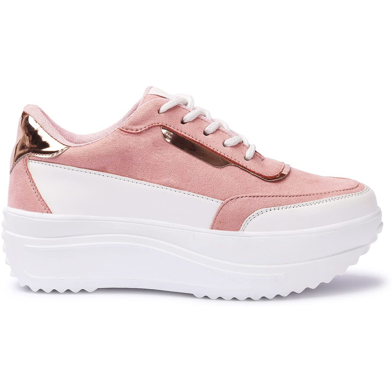 Vendoz Women White Pink White Sneakers - 38 EU