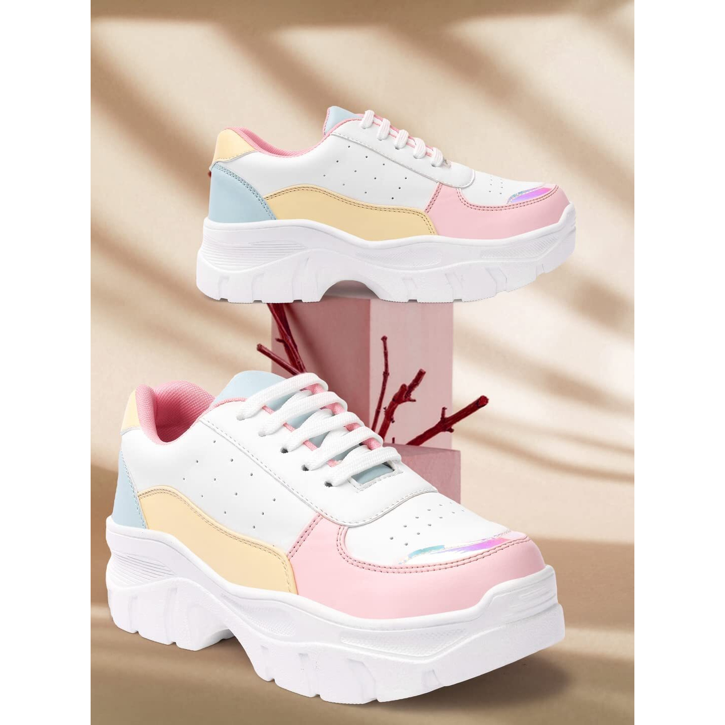 Vendoz Women Pink Casual Sneaker - 40 EU