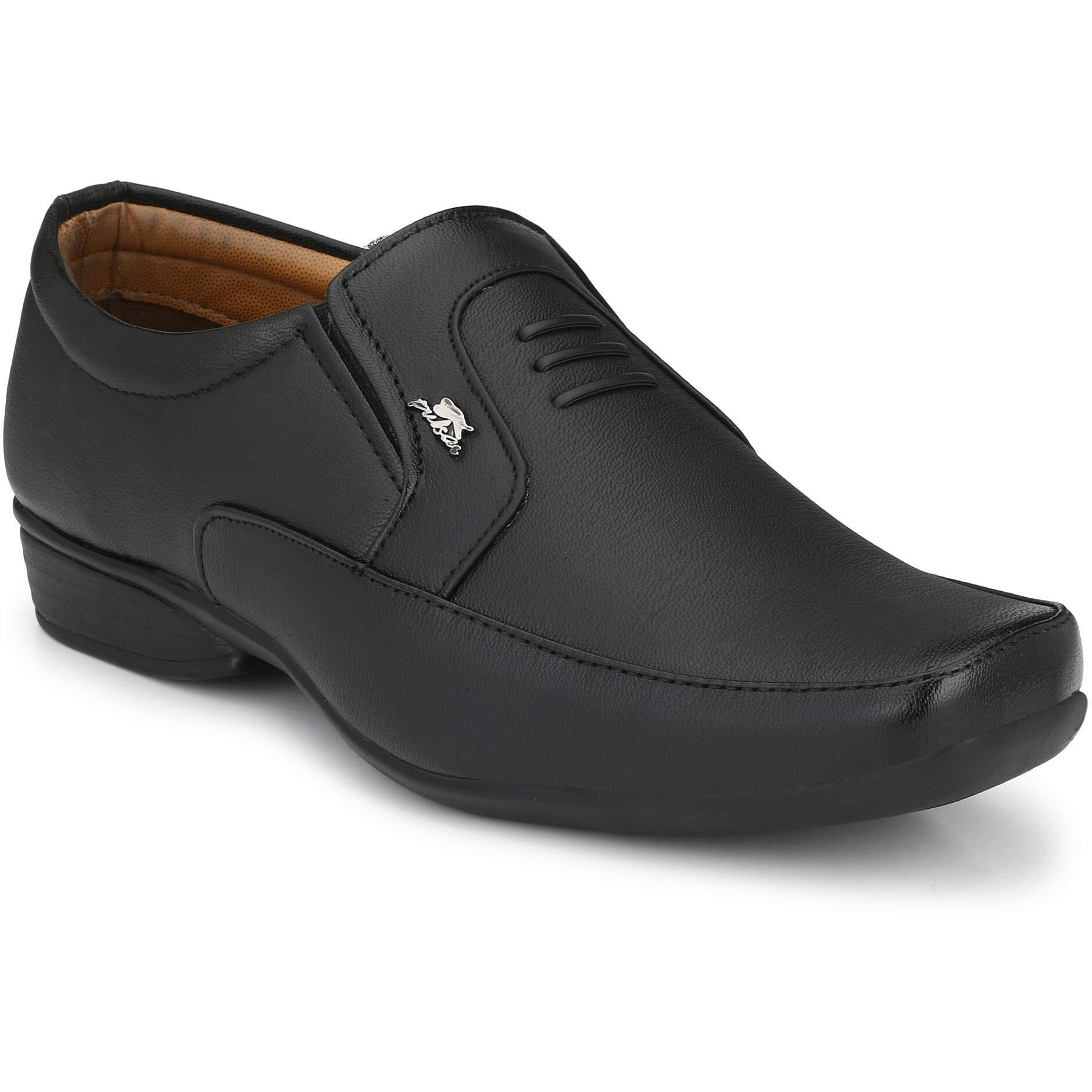 Stylelure Men's Synthetic Leather Black Formal Shoes for Men-10
