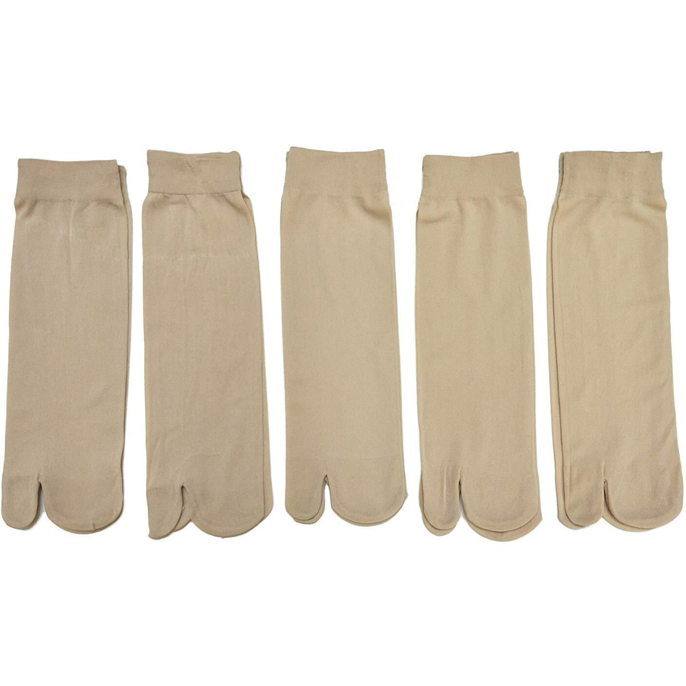 DIGITAL SHOPEE Women's Ultra-Thin Nylon Summer Skin Ankle Length Socks Pack of 5 Free Size