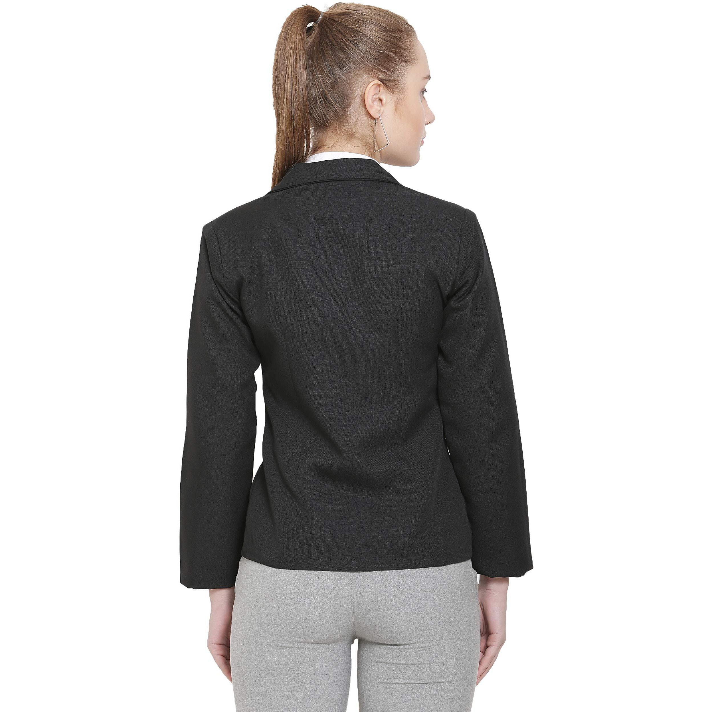 Nifty Women's Black Formal Blazer (Black, L)