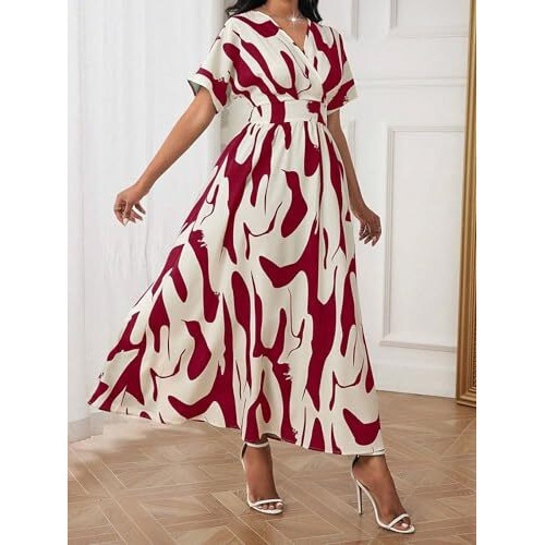 Leriya Fashion Women's Rayon Fit and Flare Ankle Length Dress (LF-WD1194_Wine_M)
