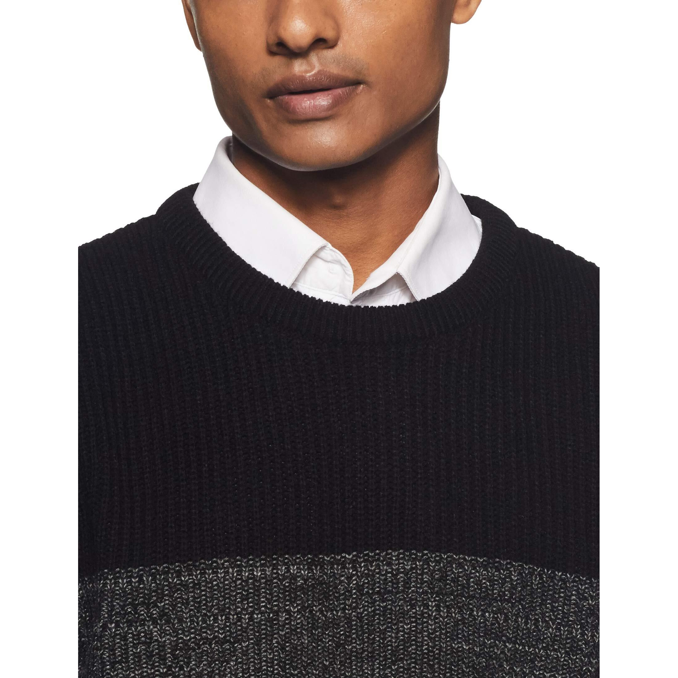 Amazon Brand - Symbol Men's Acrylic Round Neck Sweater (Swr-19_Black_L)