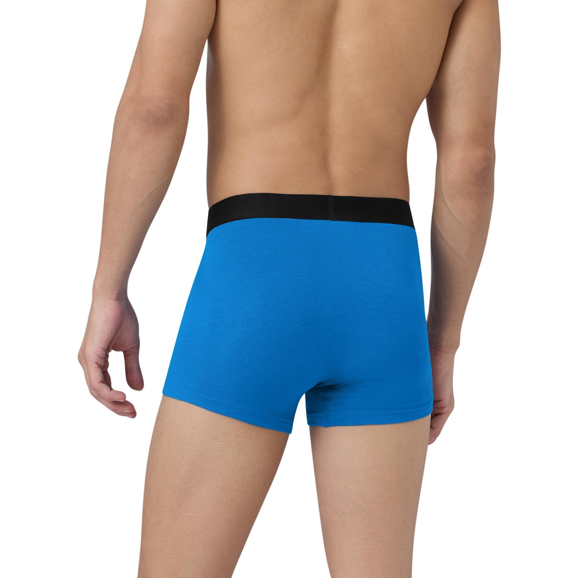 XYXX Cotton Relaxed Solid (Pack of 3) (Aero Trunks for Men Combo_Legion Brilliant Blue+Frost Grey_M)