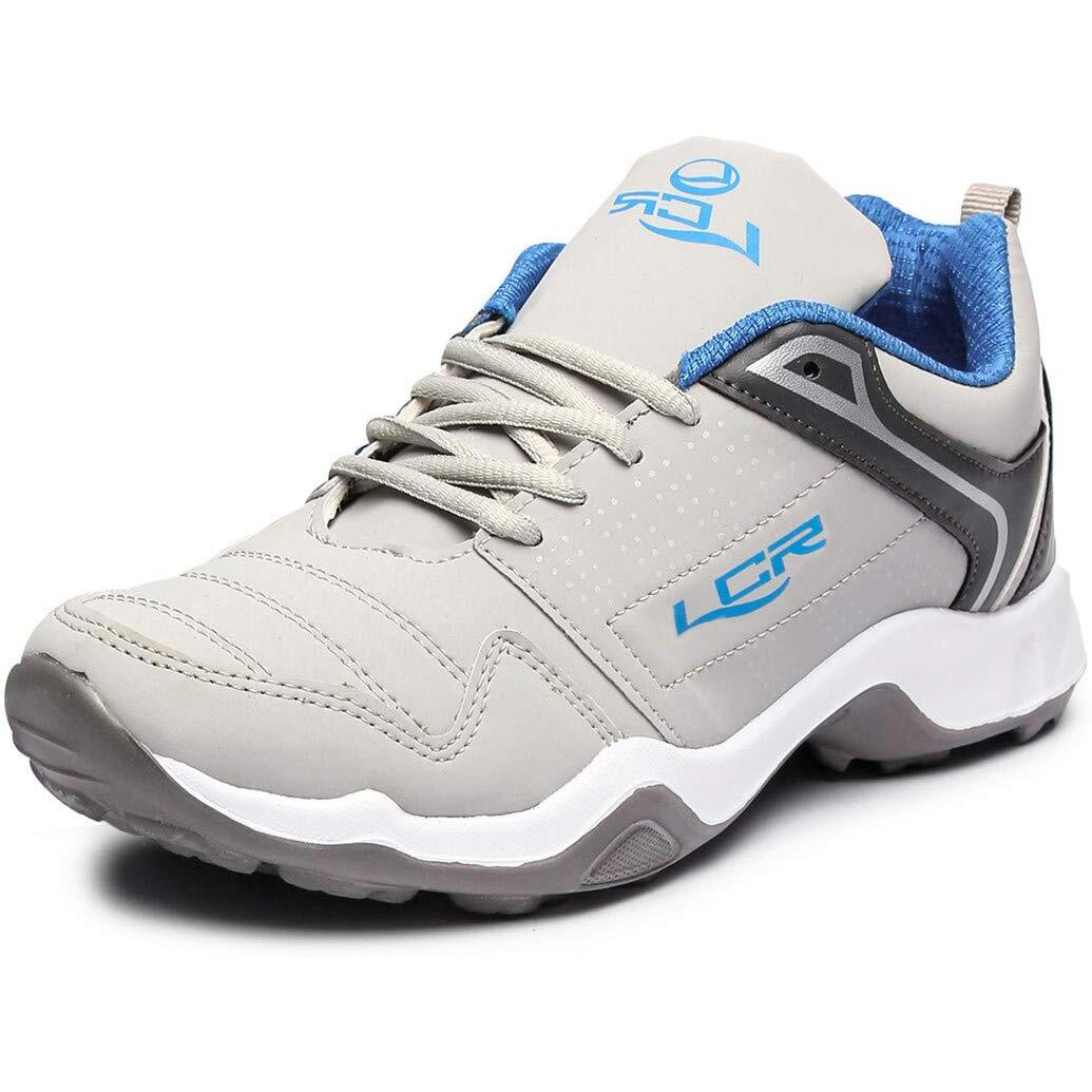 Lancer Mens INDUS-251 Light Grey Royal Blue Running Shoe - 7 UK (INDUS-251LGR-RBL-41)