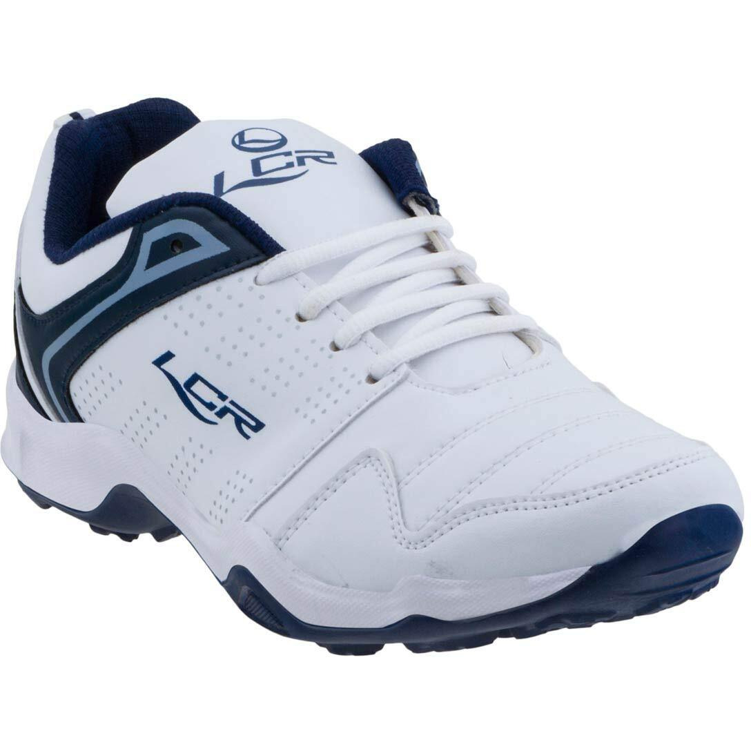 Lancer Mens INDUS-251 White & Navy Blue Running Shoe - 8 UK (INDUS-251WHT-NBL-42)