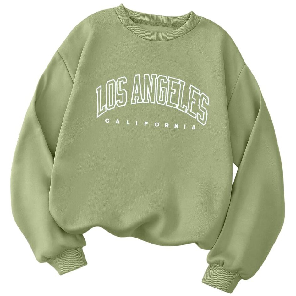 TAGAS Women's Fleece Round Neck Regular Fit Sweatshirt (WSS-5-PISTA-Medium_Pista)