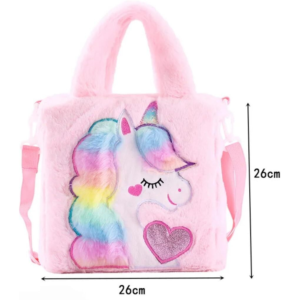 ADISA Unicorn Toddler Bag Princess Cute Crossbody School Bags Gift for Girls (L. Pink)