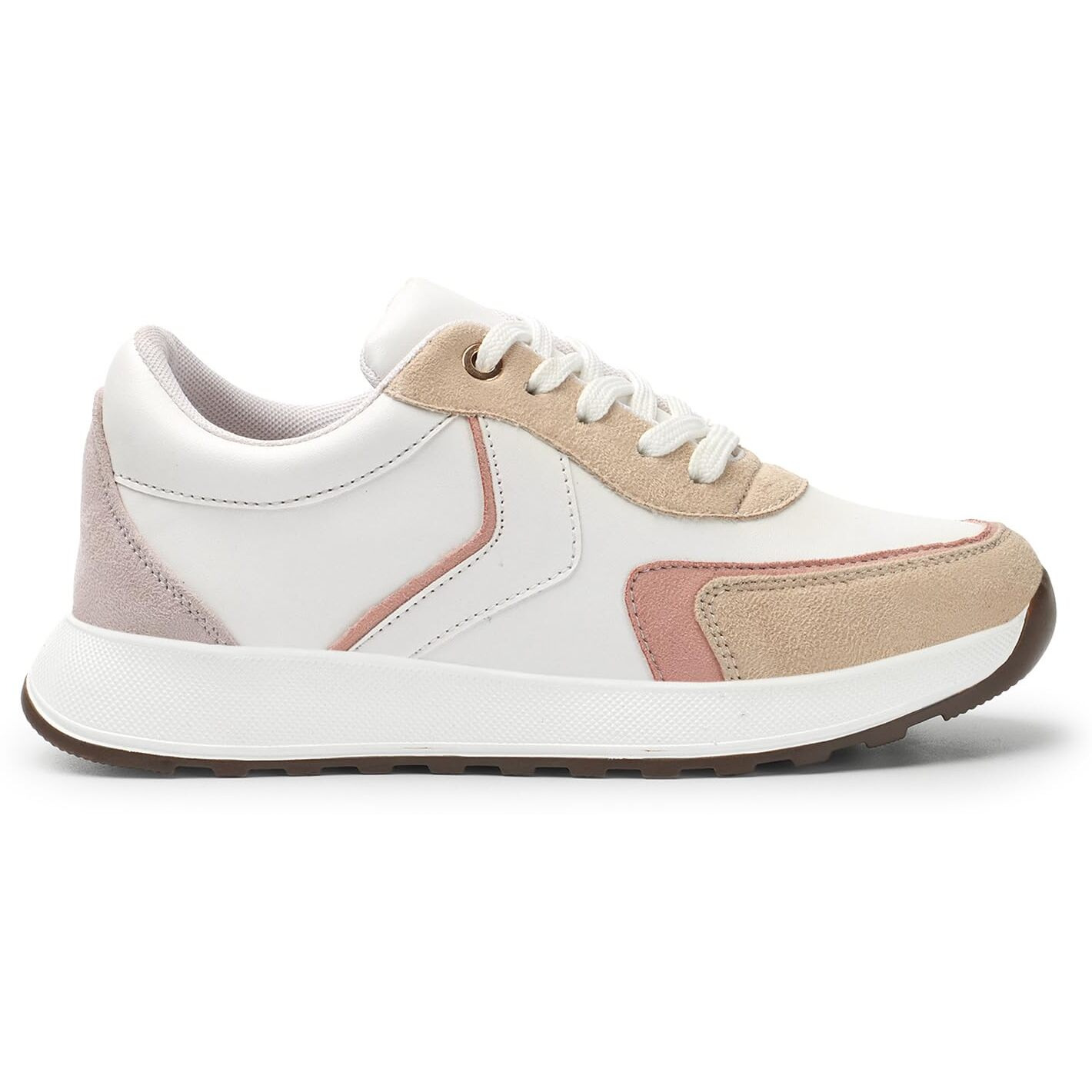 Vendoz Women Casual Shoes White Beige Sneakers - 41 EU