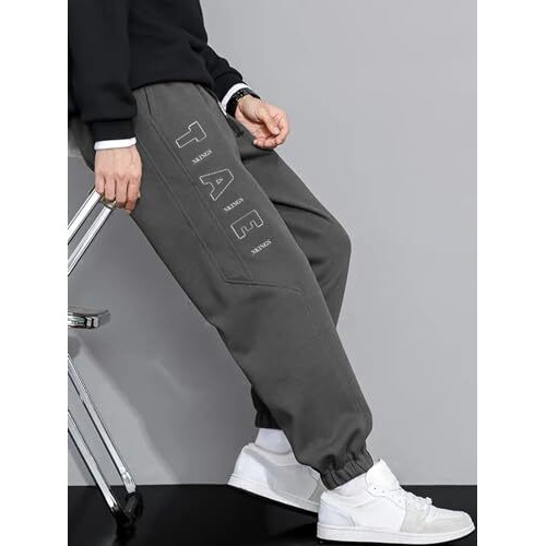 Lymio Men Joggers ||Track Pant for Men || Men Joggers || Printed Joggers (TP-25-28) (XL, Grey)