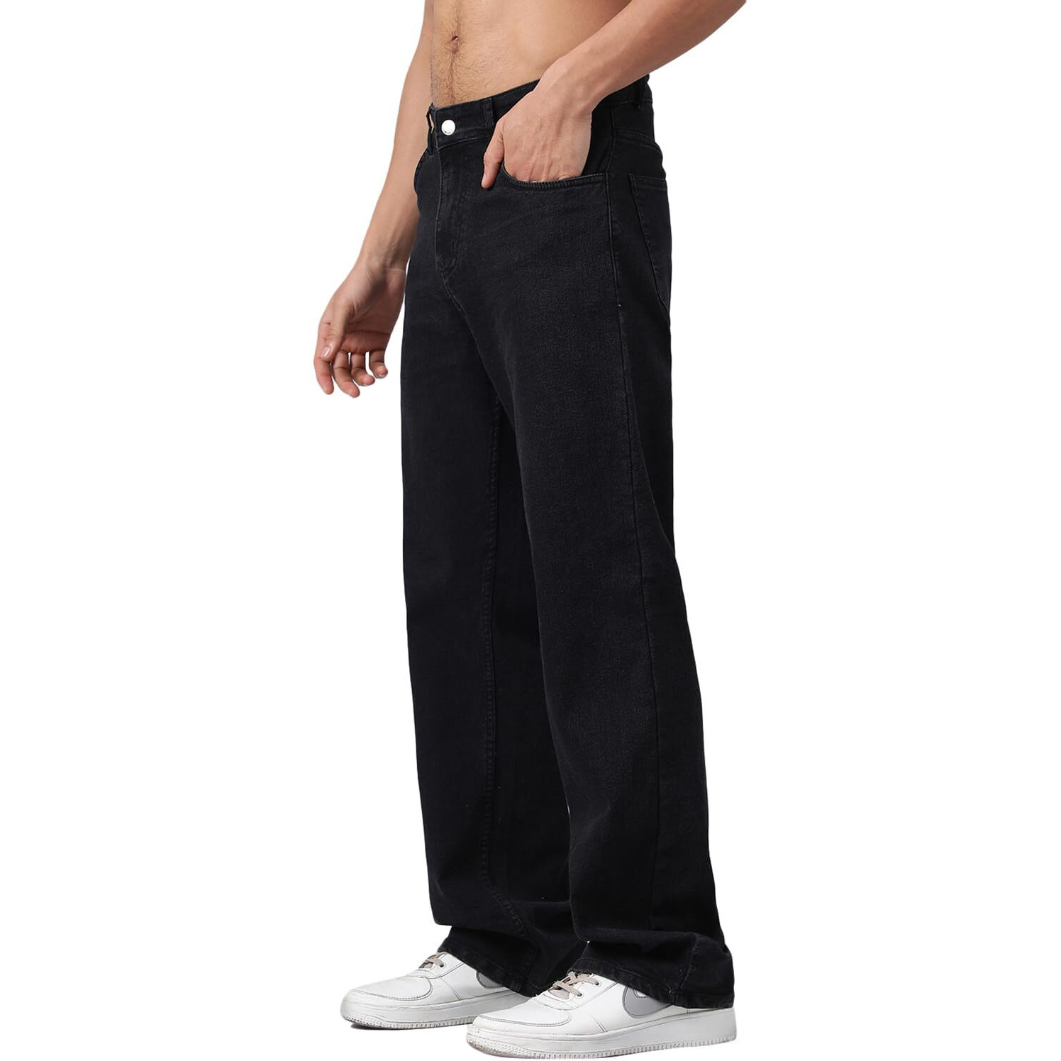 KOTTY Men Regular Fit Mid Rise Solid Jeans
