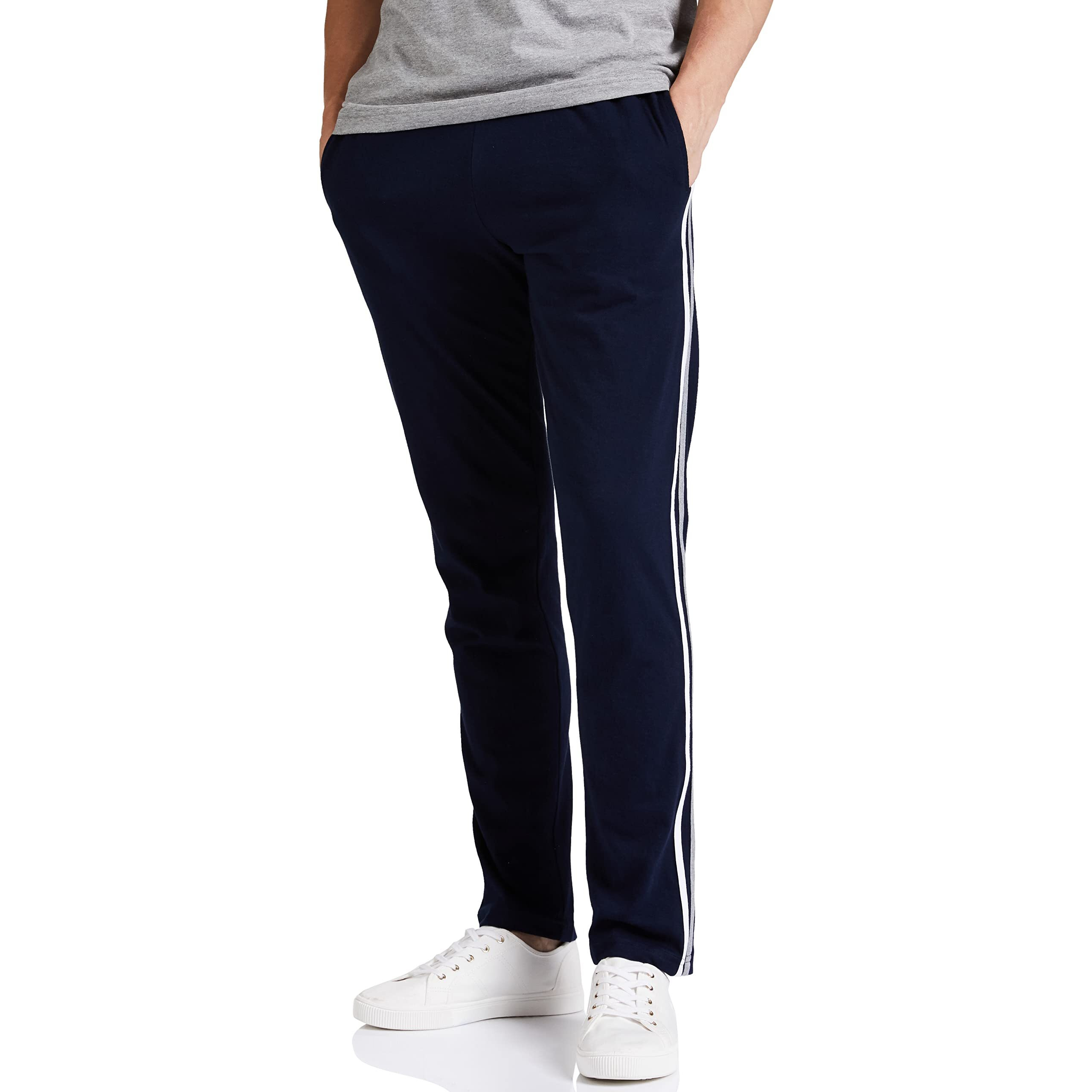 Amazon Brand - Symbol Men's Track Pant | Casual Night Wear | Sweatpants | Pajama (Sports | Gym | Yoga) - Regular Fit (Navy_3XL)