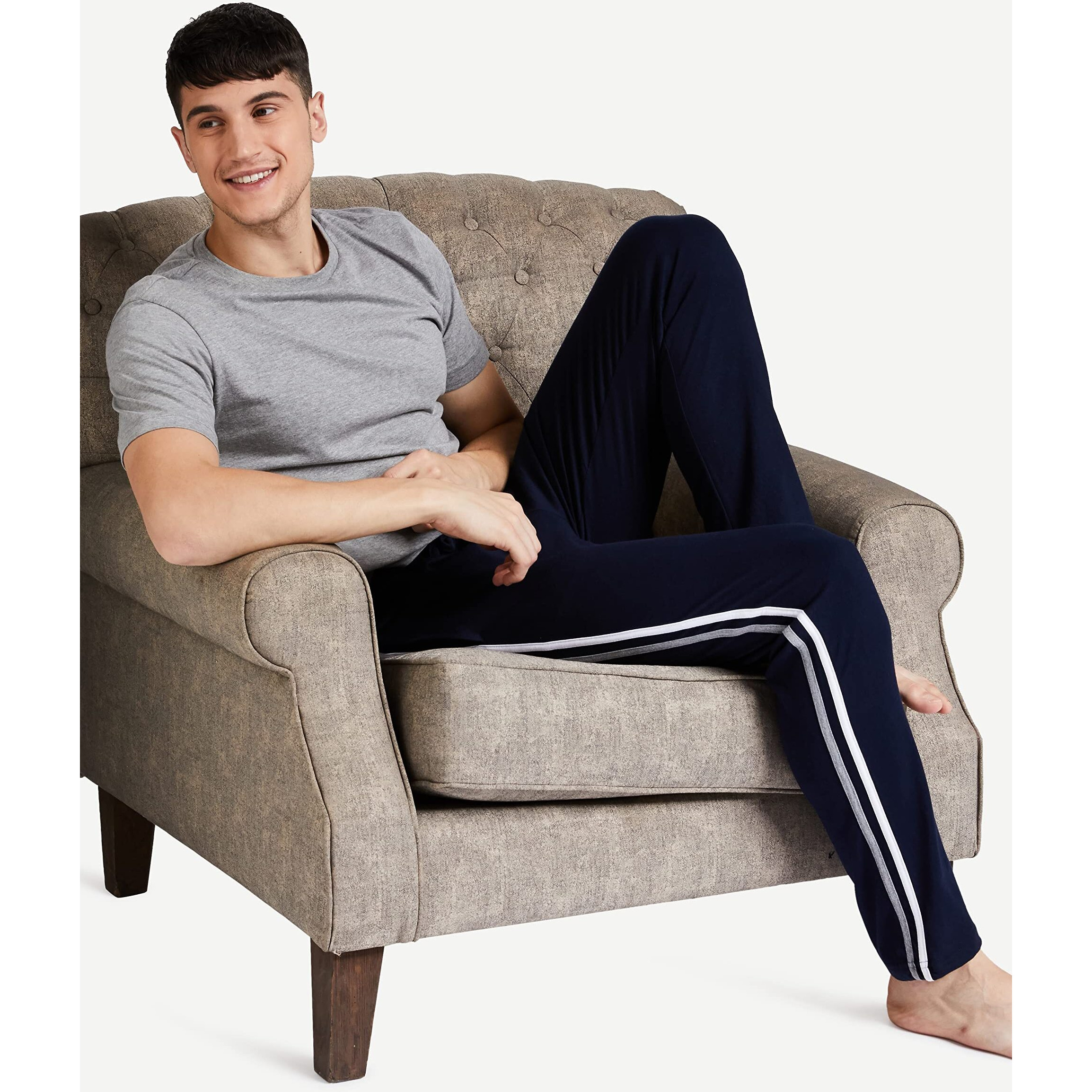 Amazon Brand - Symbol Men's Track Pant | Casual Night Wear | Sweatpants | Pajama (Sports | Gym | Yoga) - Regular Fit (Navy_3XL)