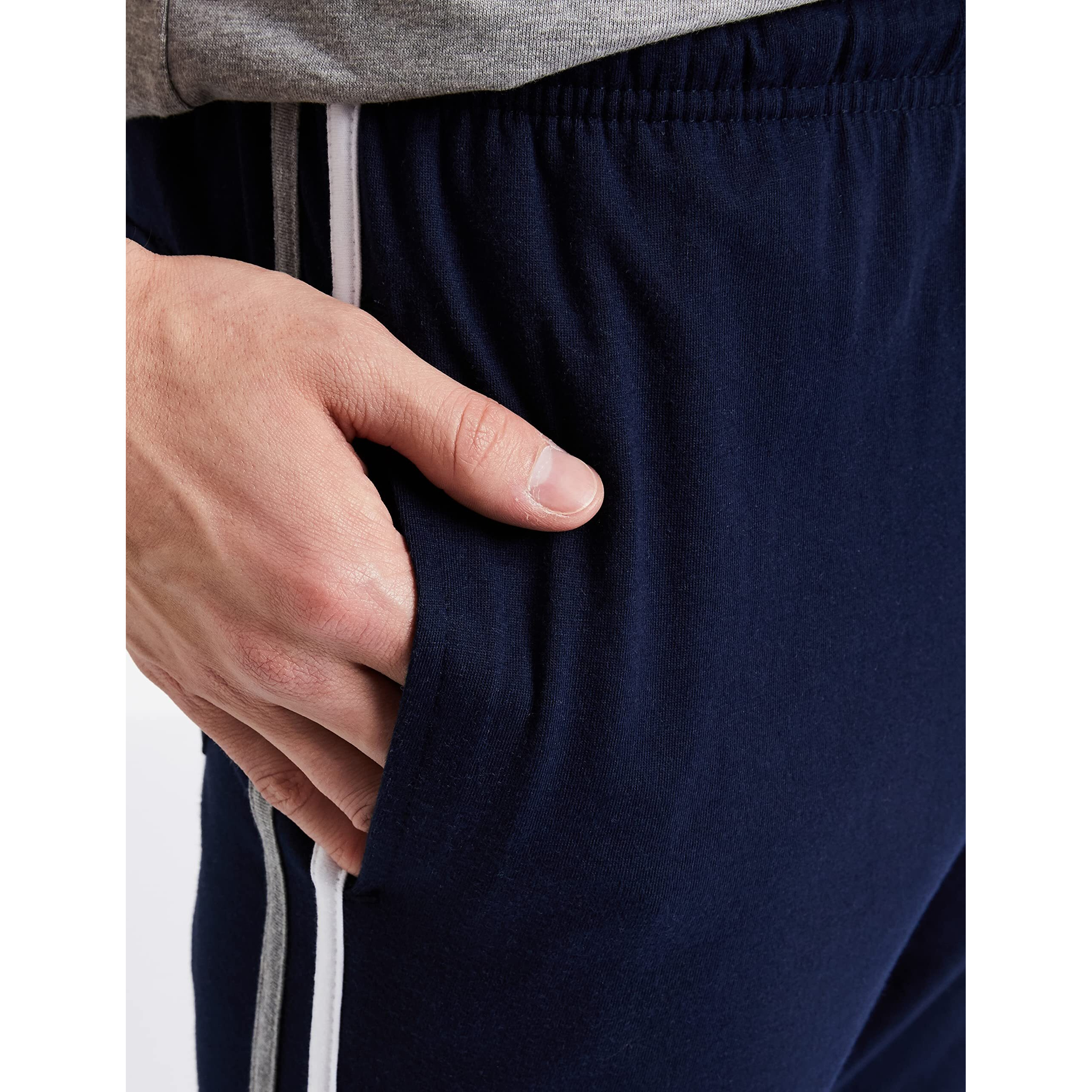 Amazon Brand - Symbol Men's Track Pant | Casual Night Wear | Sweatpants | Pajama (Sports | Gym | Yoga) - Regular Fit (Navy_3XL)