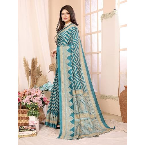 Yashika Women's Woven Printed Art Silk Saree with Unstitched Blouse Material (AZ-YS-P1-BINDU-Parent_Rama)