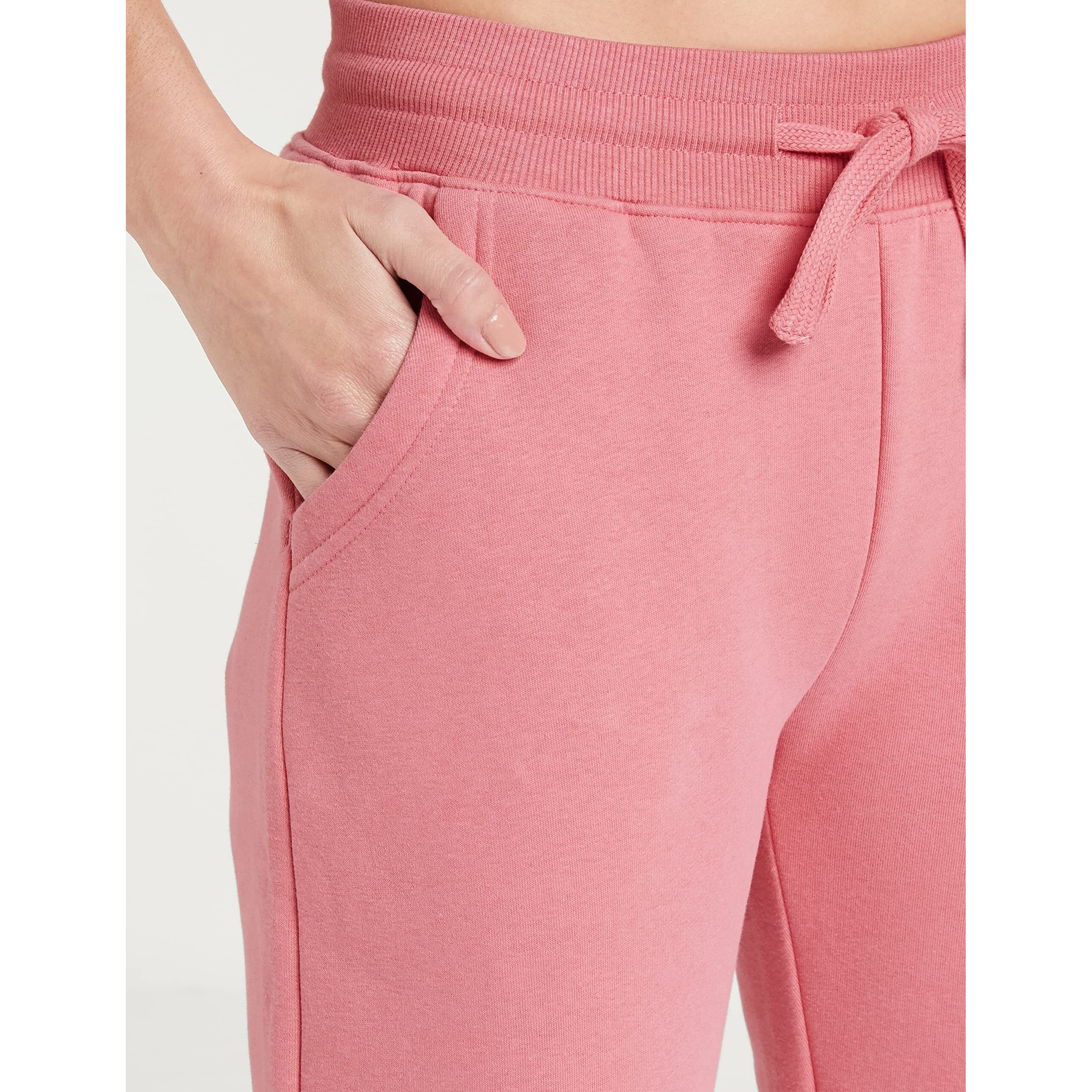Amazon Brand - Symbol Women's Regular Fit Winter Track Pants (SYWHJOG320_Lt Pink_L)