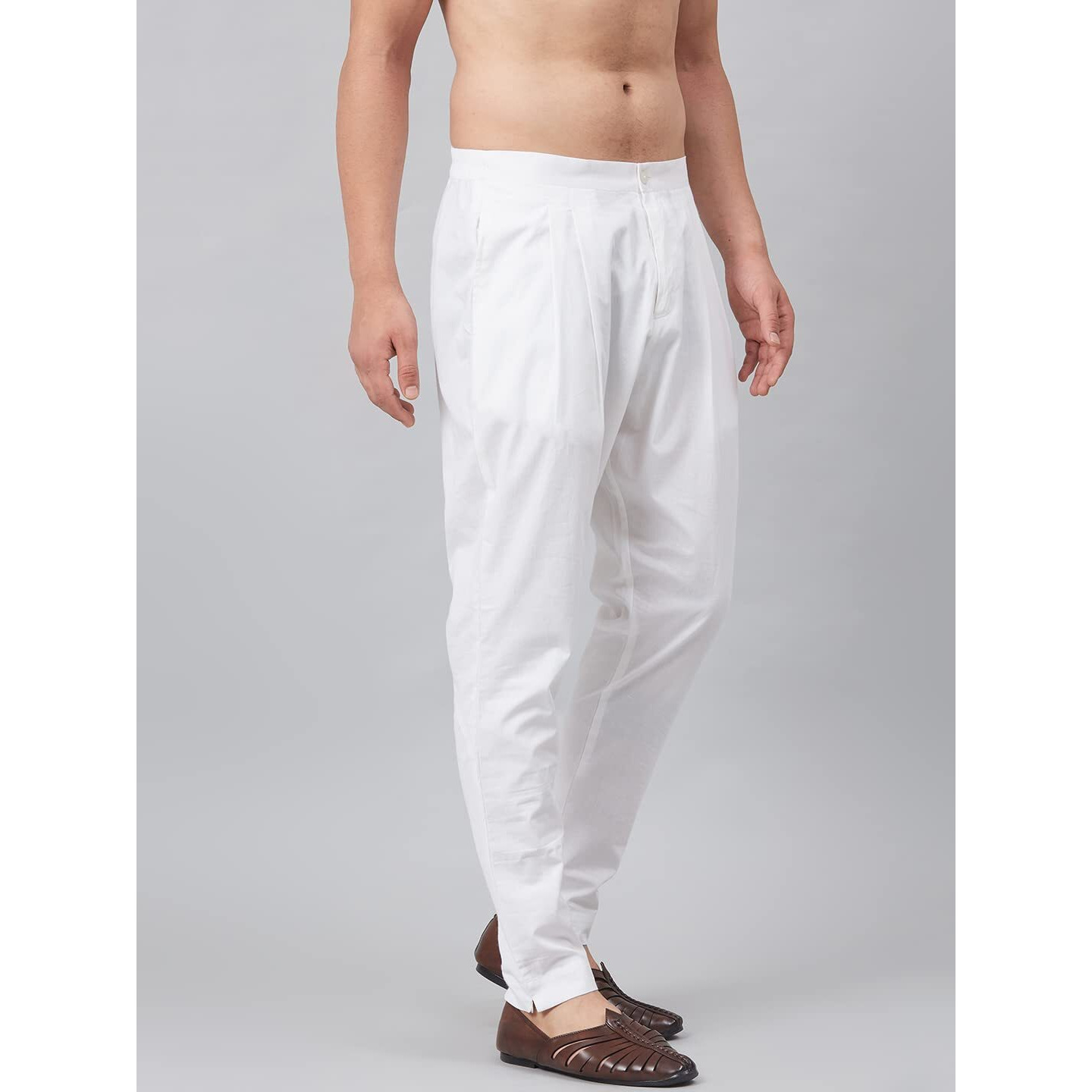 See Designs Men's Cotton White Solid Casual Style Trouser Style Pyjamas-Sdpj104Xl (Xl)