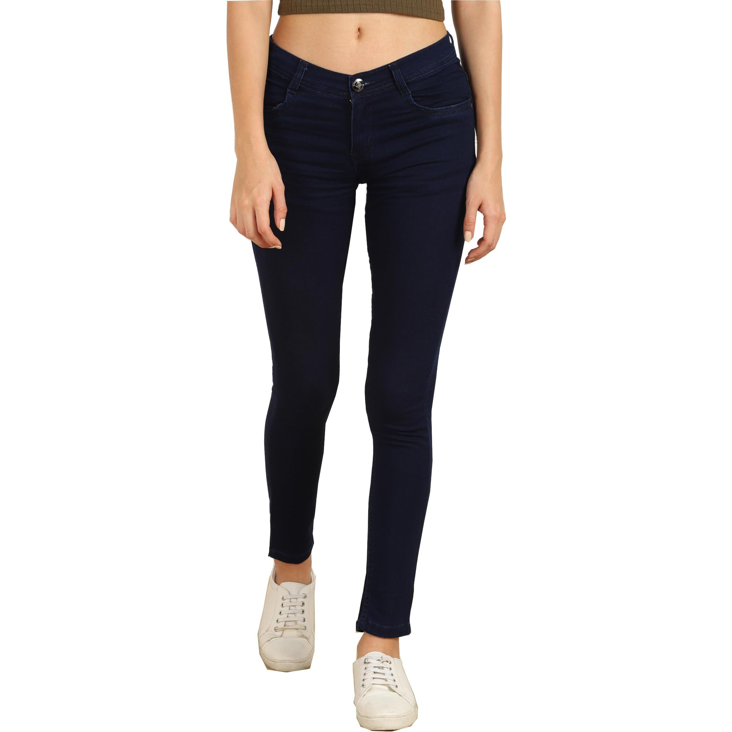 Nifty Women's Denim Stretchable Slim Fit Jeans (Jean_PLN_Blue_34)