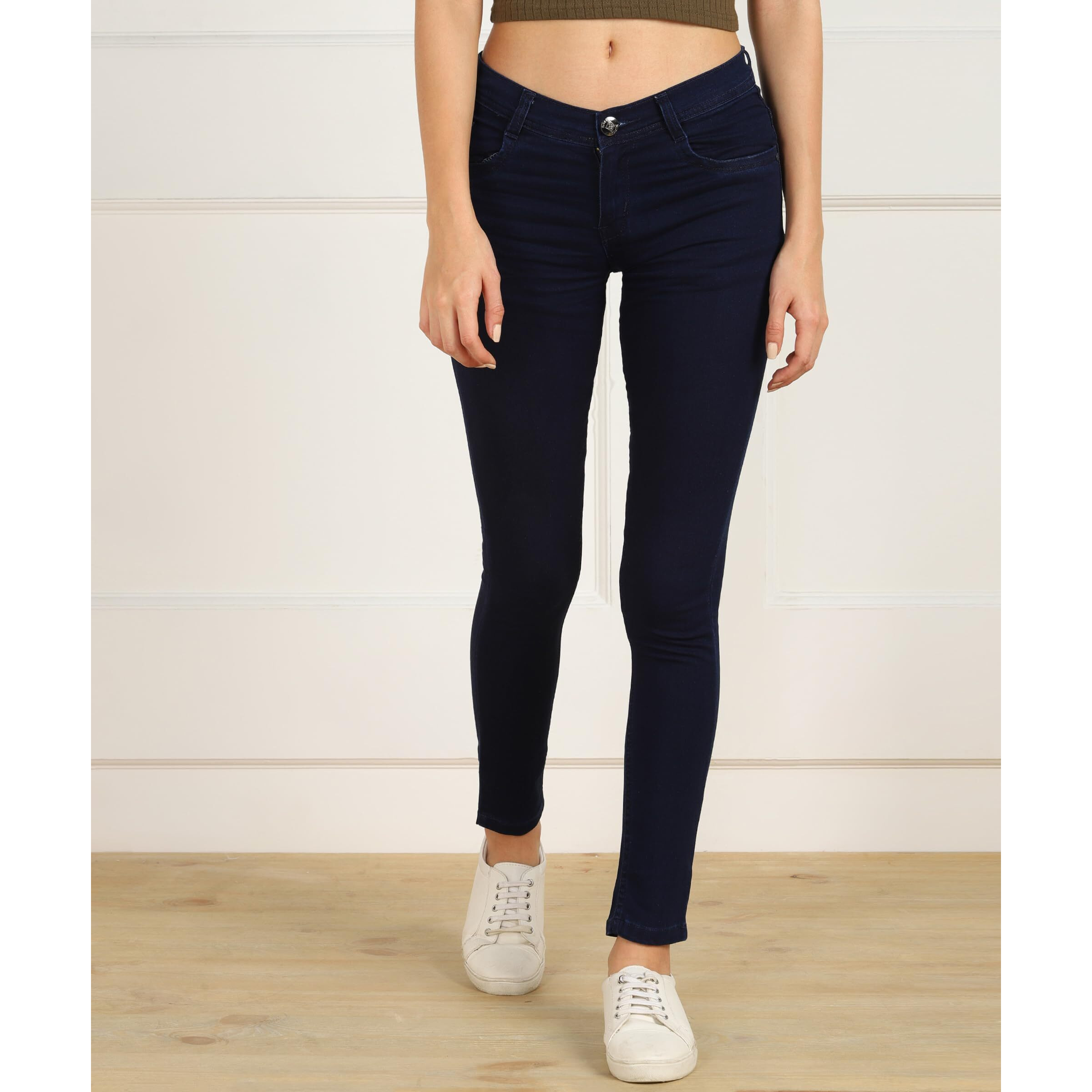 Nifty Women's Denim Stretchable Slim Fit Jeans (Jean_PLN_Blue_34)