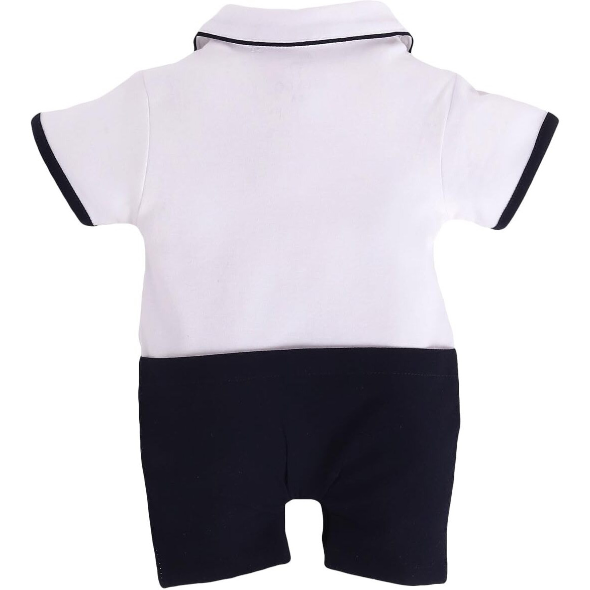 BabyGo Half Sleeves Baby Romper| 100% Cotton Rompers for New Born Baby| Baby Dress | Onesies| 0-3M| NAVY| Infant Clothes