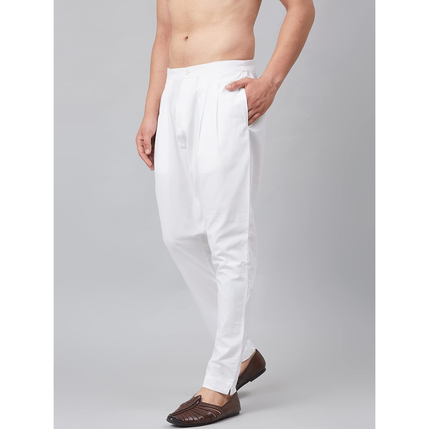 See Designs Men's Regular Fit Trouser White M