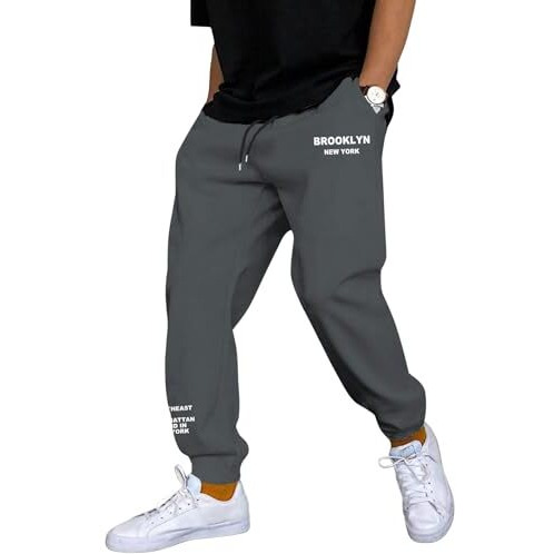 Lymio Men Joggers ||Track Pant for Men || Men Joggers || Printed Joggers (TP-42-44) (in, Alpha, L, Dark Grey)