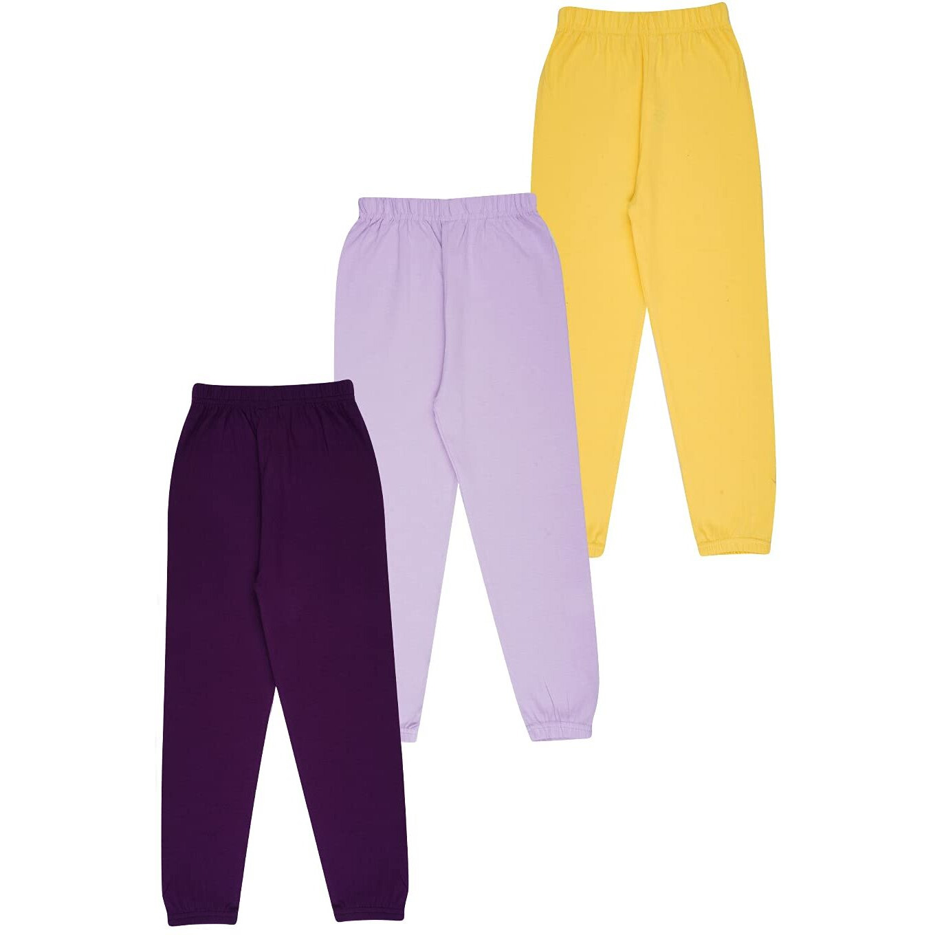 KYDA KIDS 100% Girls Cotton Printed Track Pants (Pack of 3)