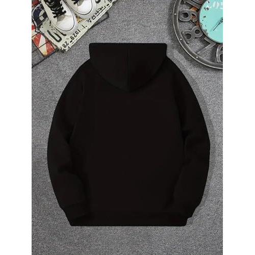 Lymio Hoodies || Sweatshirt for Unisex || Unisex Hoodie (H-42-45) (XL, Black)