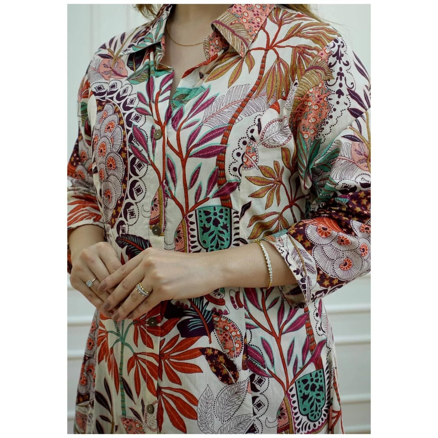 GRECIILOOKS Women Cotton Blend Casual Regular Fit Co-Ord Set (Multicolor, X-Large)