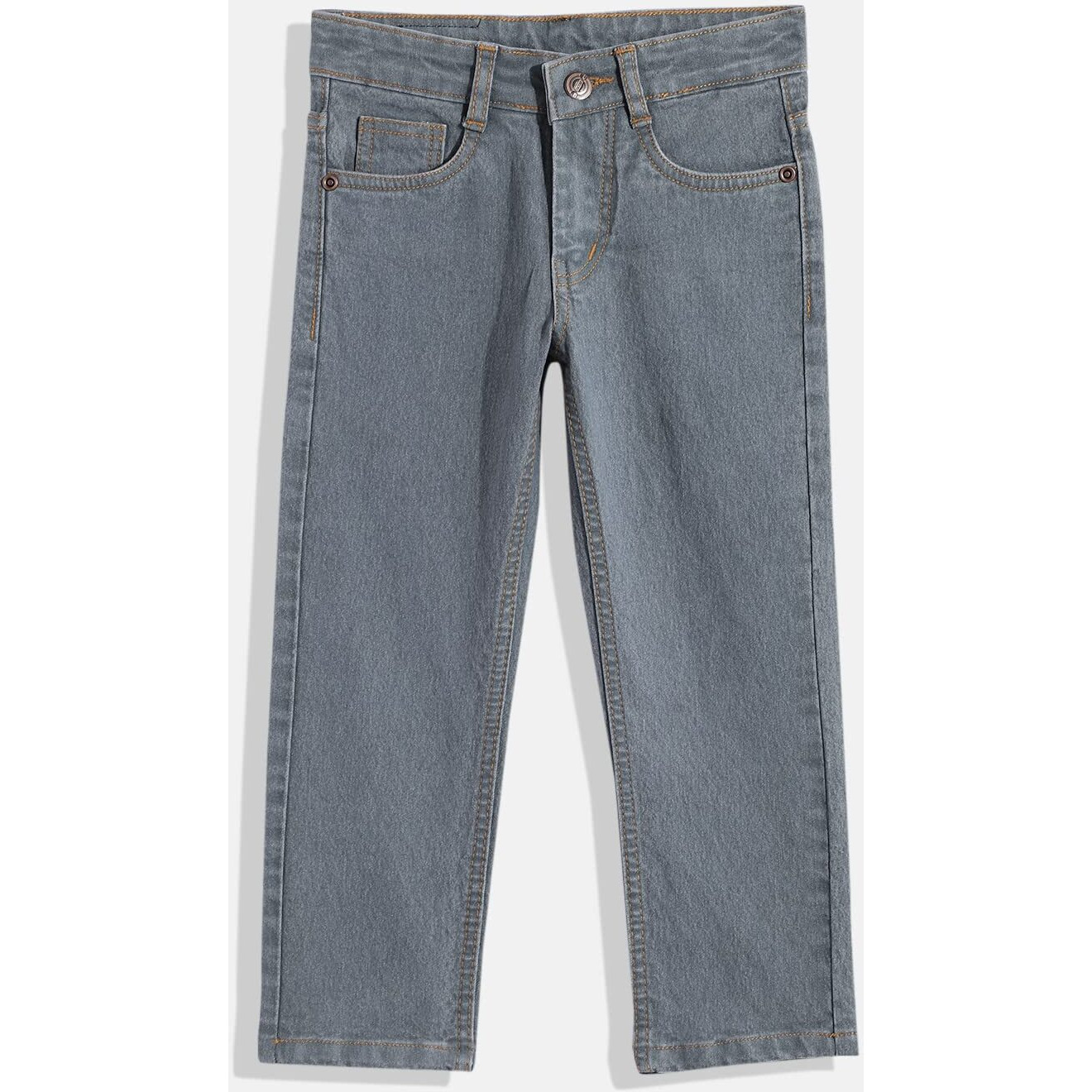 Urbano Juniors Boy's Light Grey Slim Fit Washed Denim Jeans Stretch (junepsboy-lgrey-13-14)