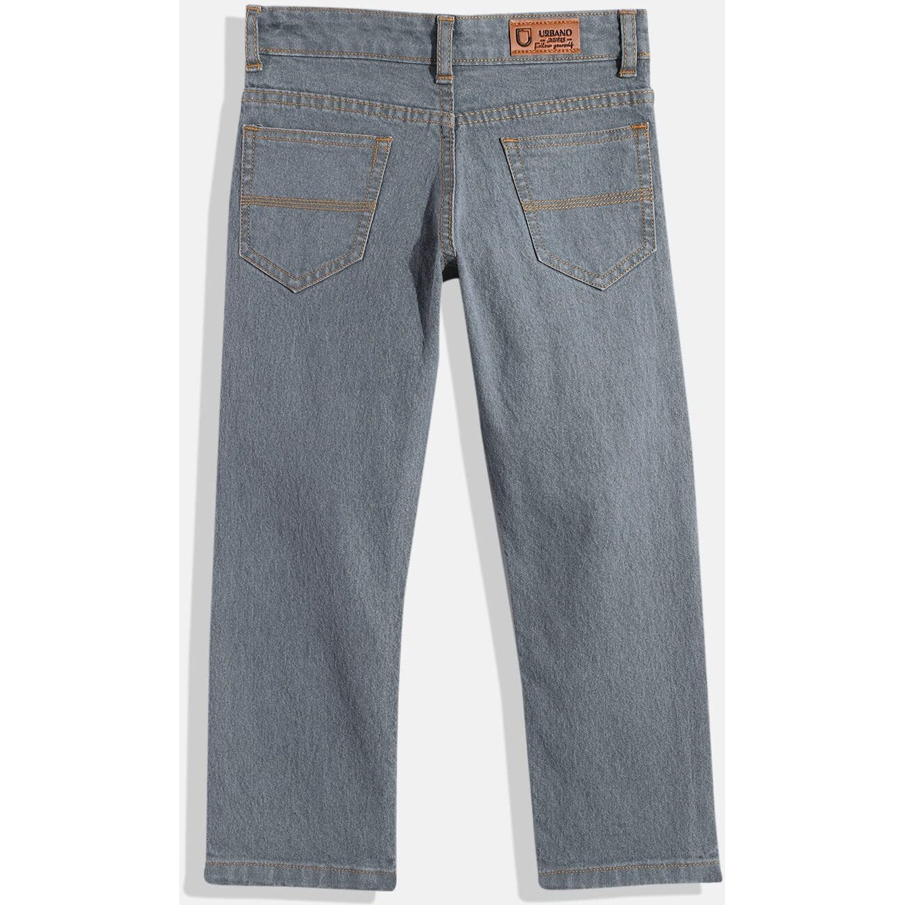 Urbano Juniors Boy's Light Grey Slim Fit Washed Denim Jeans Stretch (junepsboy-lgrey-13-14)