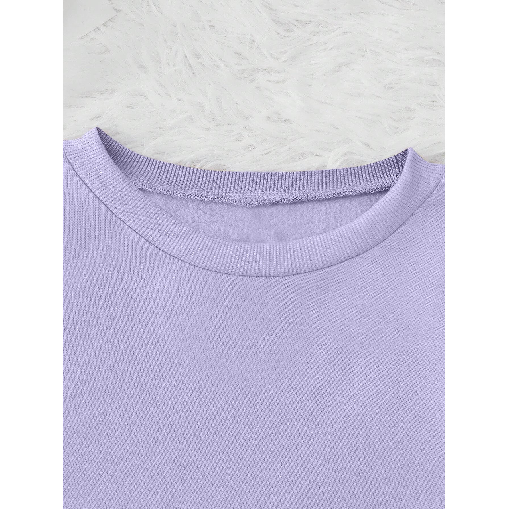 TAGAS Women's Fleece Hooded Neck Pullover Regular Fit Sweatshirt (WSS-1-LAVENDER- Lavender, X_Large)