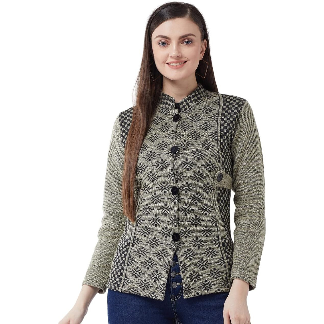 PIVL Women's Long Winter Acrylic Blend Sweater_Camel_XL||Winterwear||