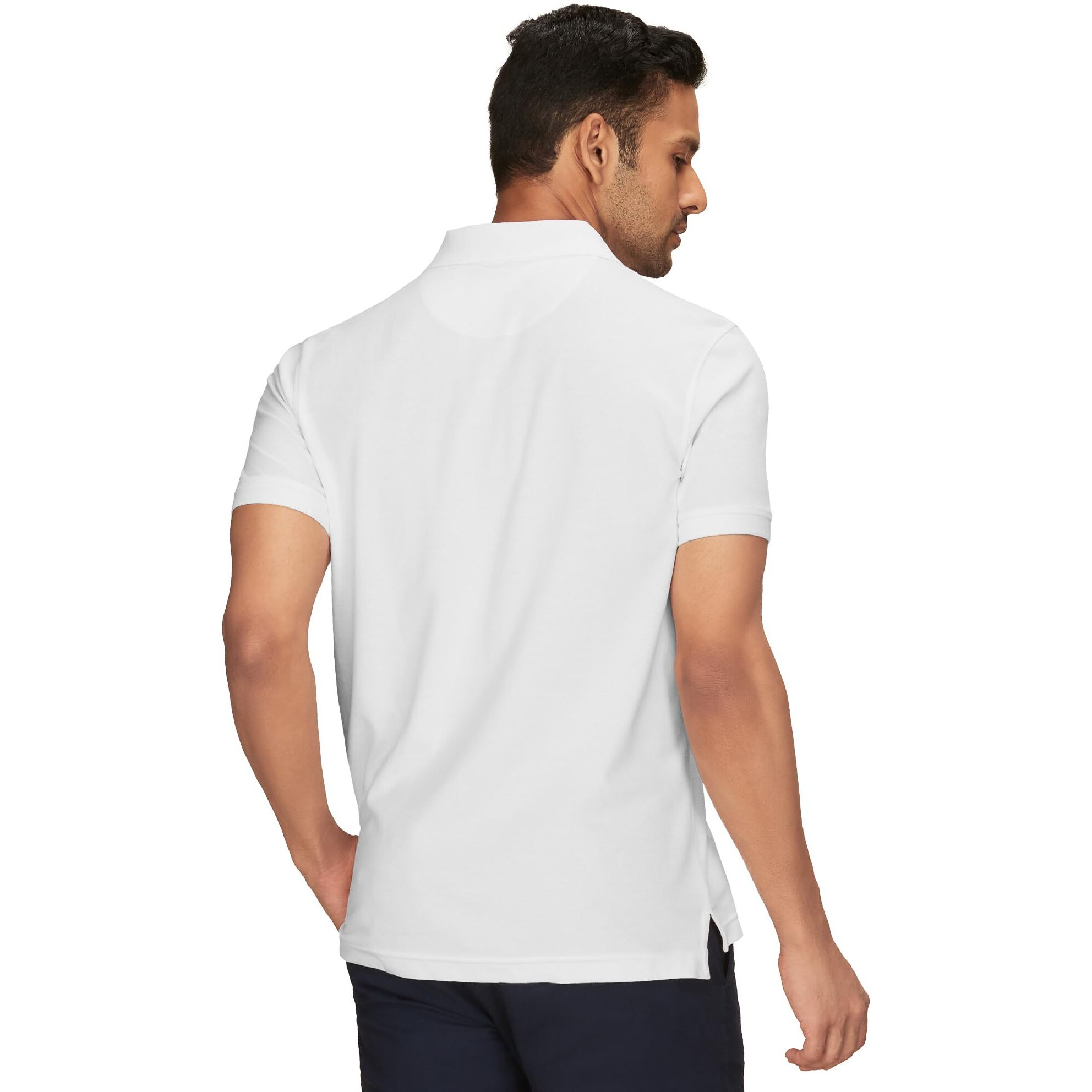 Xyxx Men's Solid Regular Fit Shirt (Xy_Cr14_Polo Tshirt_1_White