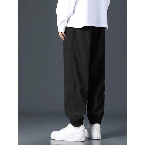 GRECIILOOKS Regular Trouser Baggy Loose Fit | Cargo for Men Stylish Track Pant (GL-TP-1072_Black_M)