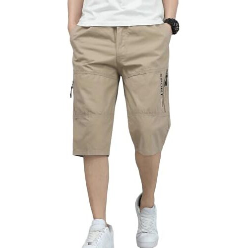 TAGDO Men's Solid Cotton Shorts (RF-Cotton-Shorts-2003-Gold-XXL)