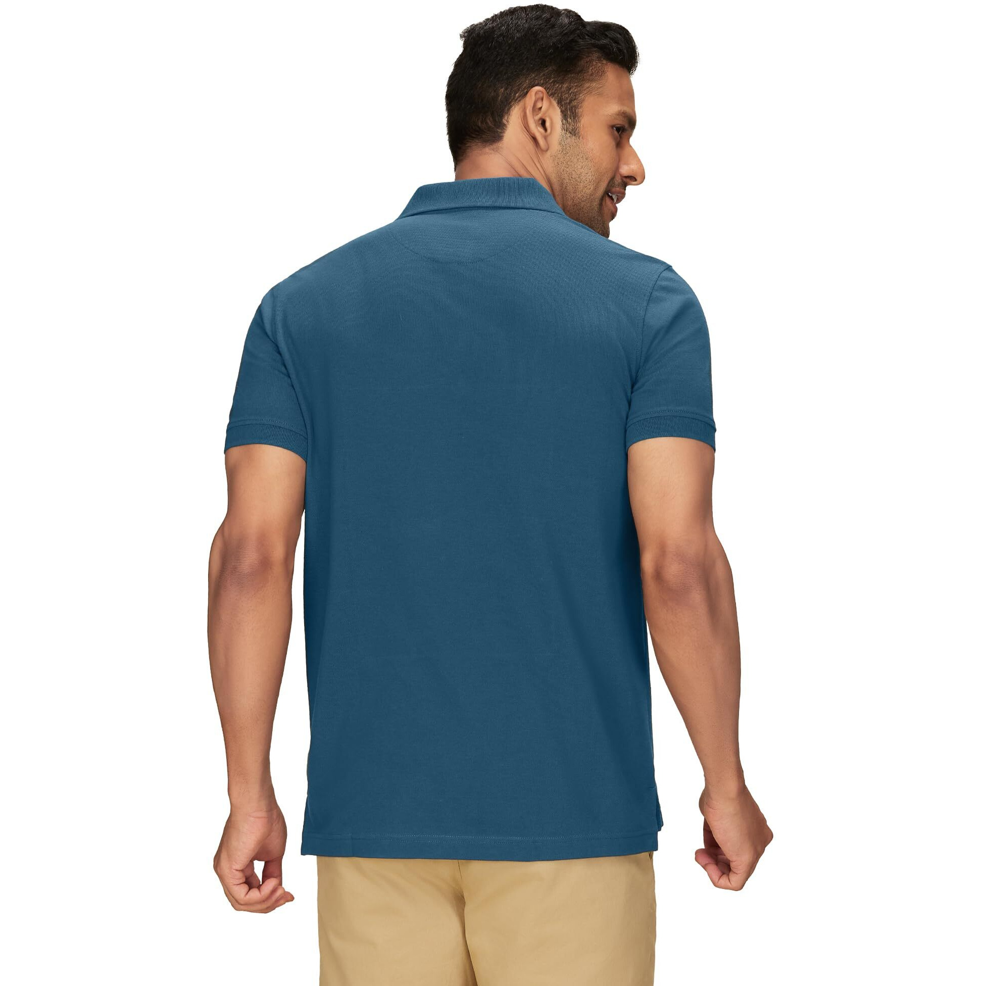 Xyxx Men's Solid Regular Fit Shirt (Xy_Cr14_Polo Tshirt_1_Indian Blue