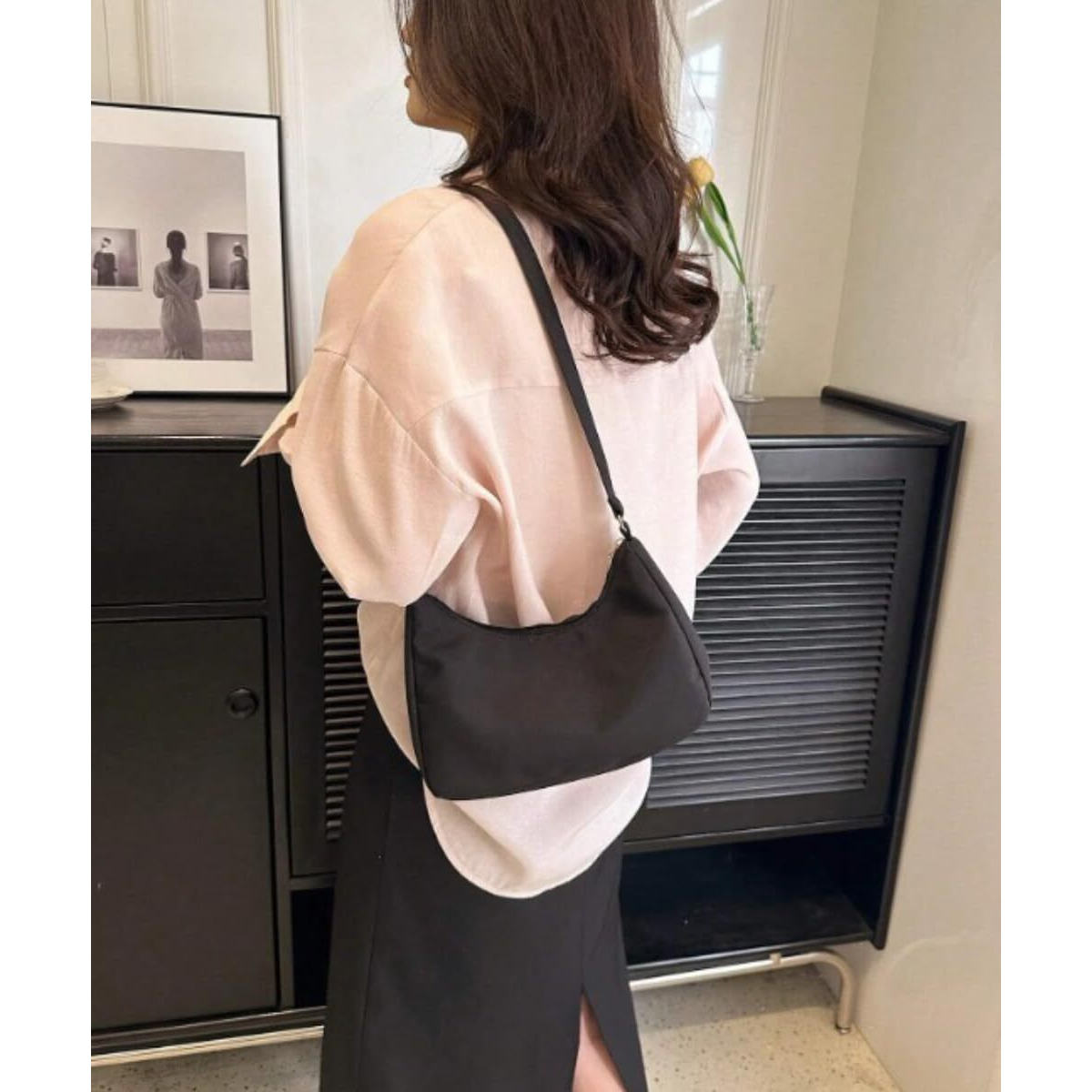 Glowic Hobo Bag || hand bags for women stylish || sling bags for women latest || Hobos & Shoulder Bags (WBAG-84) (Black)