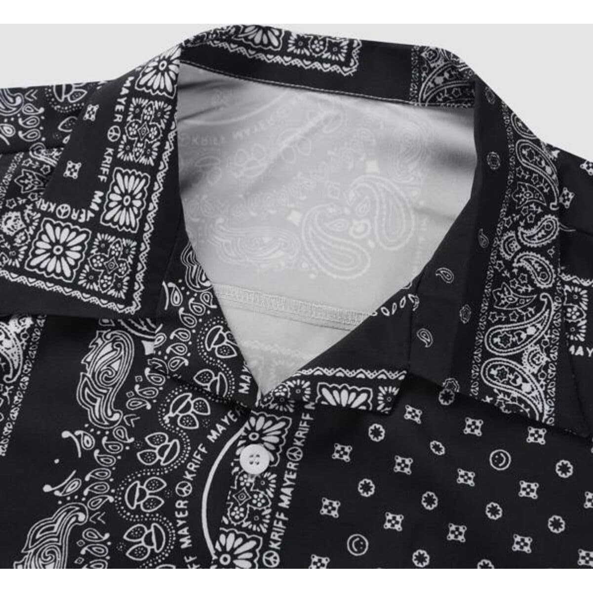 OM SAI LATEST CREATION Men's Night Dress || Multi Printed Rayon Short Night Suit Set || Night Dress for Boys || Men's Pajama Shorts Set || Beach || Summer || Picnic Wear for Boys (X-Large, Black)