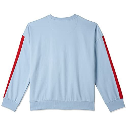 Amazon Brand - Symbol Women's Regular Cotton Blend Round Neck Sweatshirt (AW18WNSSW34_Sky Blue_M)