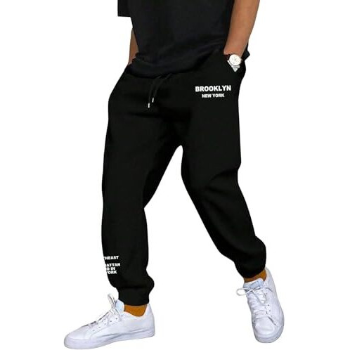 Lymio Men Joggers ||Track Pant for Men || Men Joggers || Printed Joggers (TP-42-44) (in, Alpha, 2XL, Black)