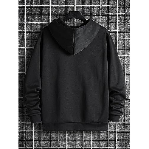 Lymio Hoodies || Sweatshirt for Unisex || Unisex Hoodie (H-14-17) (2XL, Black)